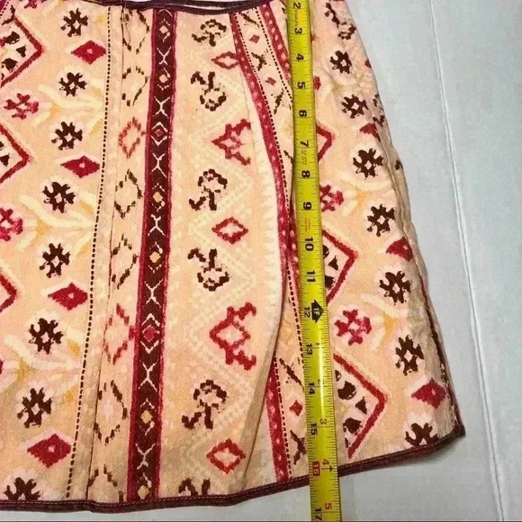 FREE PEOPLE Womens CLEO Aztec Printed Side Slit Wrap Mini Skirt Sz XS NWT Sample - Picture 9 of 11